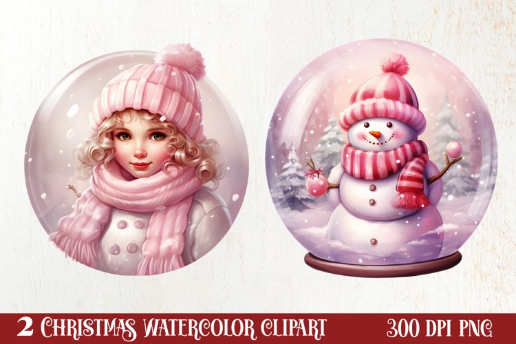 Snowman In Snow Globe Clipart Sublimation, Christmas SVG