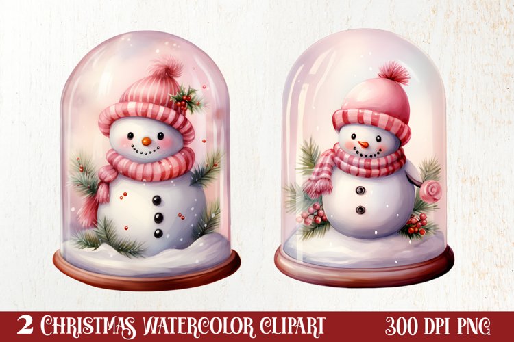 Snowman In Snow Globe Clipart Sublimation, Christmas SVG