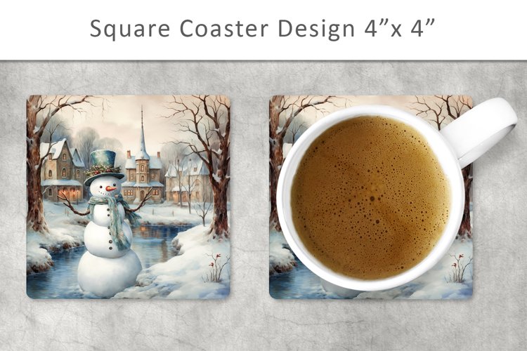 Christmas Square Coaster, Christmas card