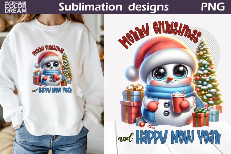 Funny Snowman Sublimation Design | Christmas Quote T Shirt