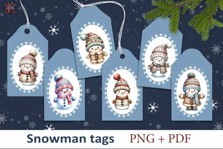 Snowman Tags