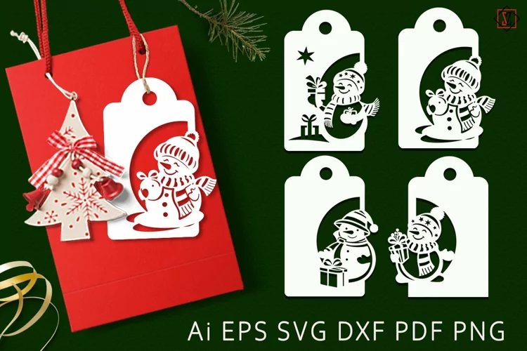 Easy gift tags with snowflakes. Cut file