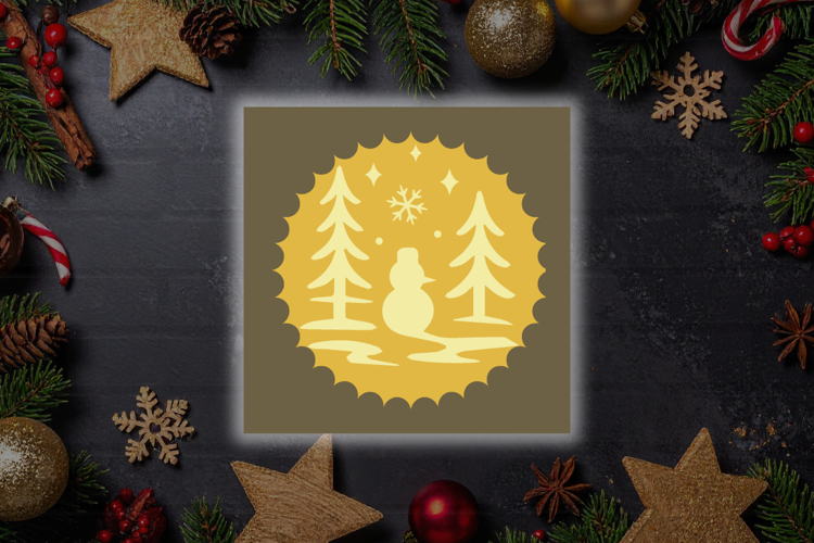Snowman Christmas Shadow Box