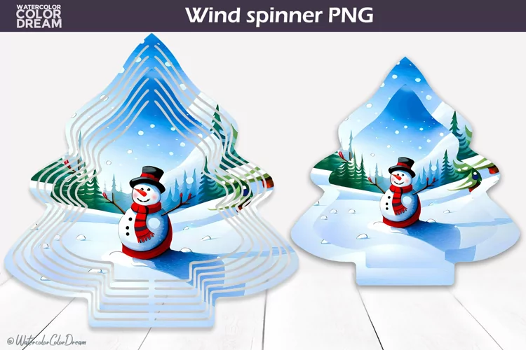 Christmas Wind Spinner | Snowman Wind Spinner Sublimation