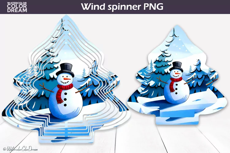 Snowman Wind Spinner | Winter Wind Spinner Sublimation