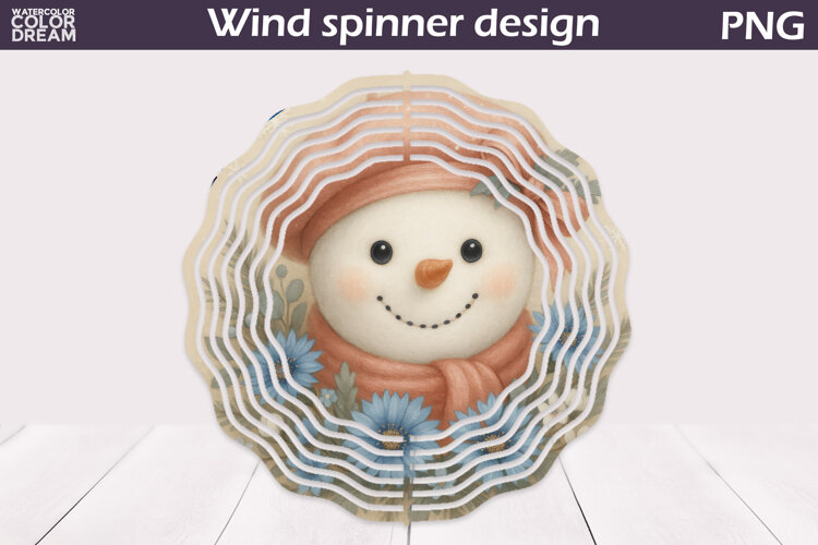 Christmas Wind Spinner | Snowman Floral Wind Spinner example image 1