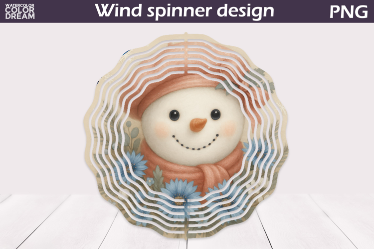 Christmas Wind Spinner | Snowman Floral Wind Spinner