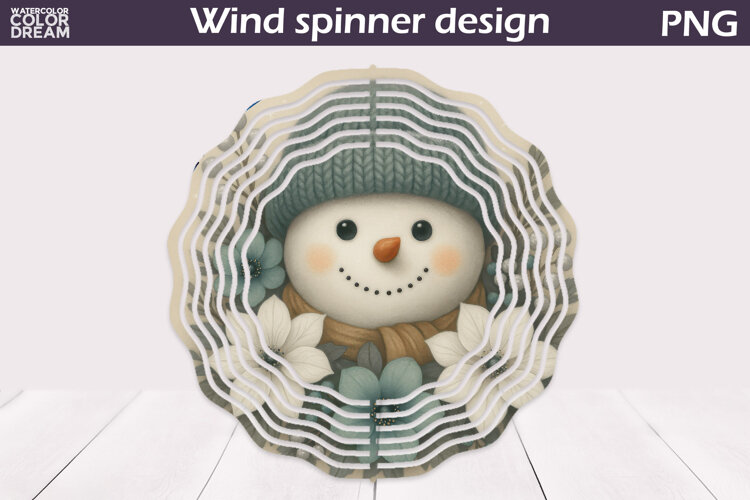 Christmas Wind Spinner | Snowman Floral Wind Spinner example image 1