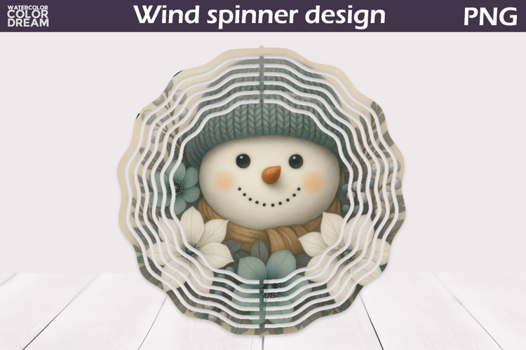 Christmas Wind Spinner | Snowman Floral Wind Spinner