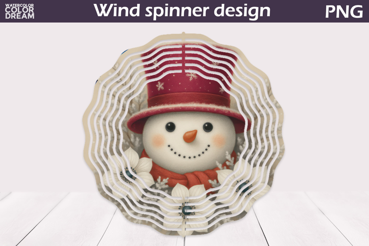 Christmas Wind Spinner | Snowman Floral Wind Spinner