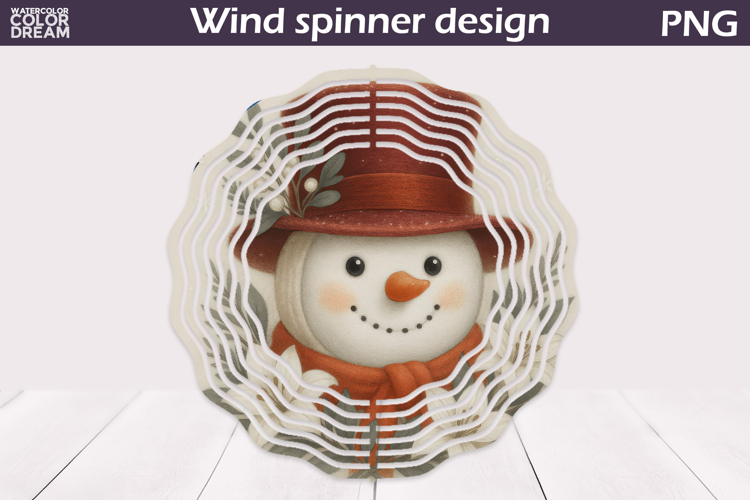 Christmas Wind Spinner | Snowman Floral Wind Spinner
