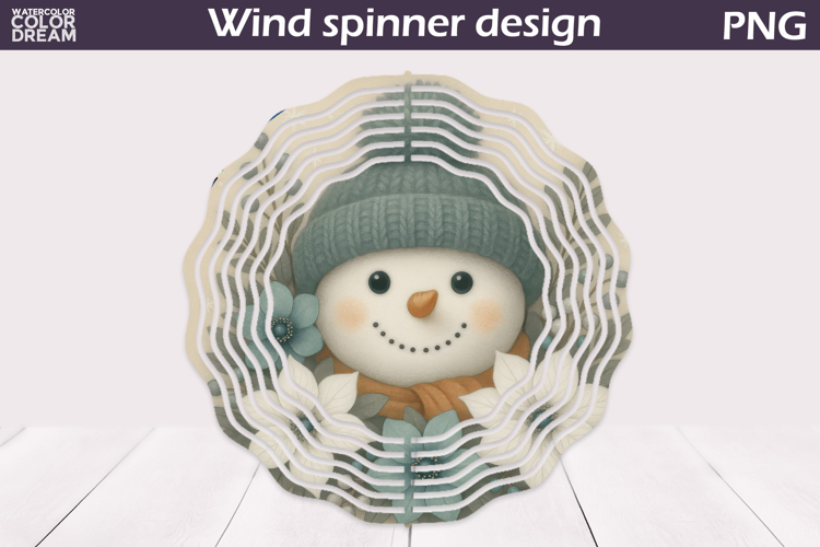 Christmas Wind Spinner | Snowman Floral Wind Spinner