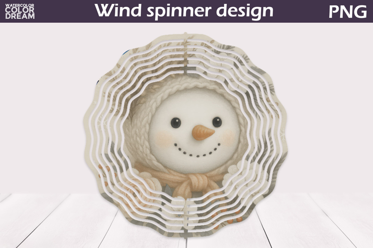 Christmas Wind Spinner | Snowman Floral Wind Spinner