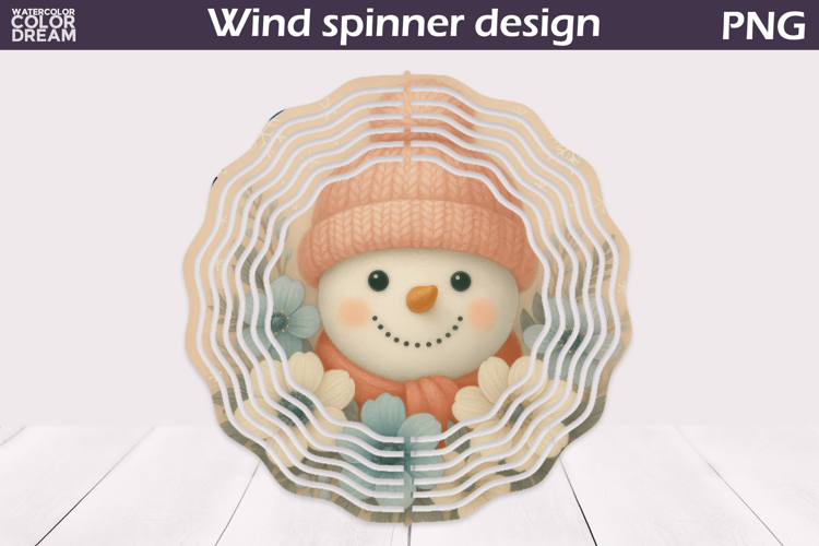 Christmas Wind Spinner | Snowman Floral Wind Spinner