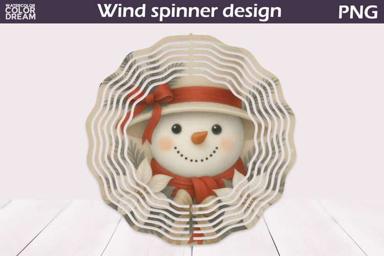 Christmas Wind Spinner | Snowman Floral Wind Spinner