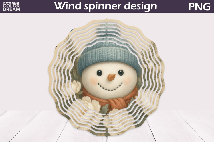 Christmas Wind Spinner | Snowman Floral Wind Spinner