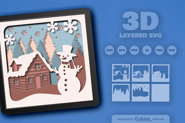 Christmas Snowman Svg