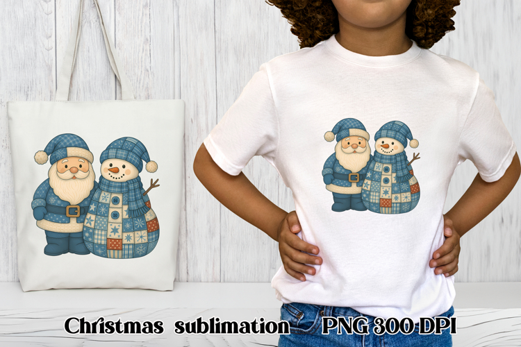 Cute Christmas snowman clipart PNG | Christmas Patchwork PNG