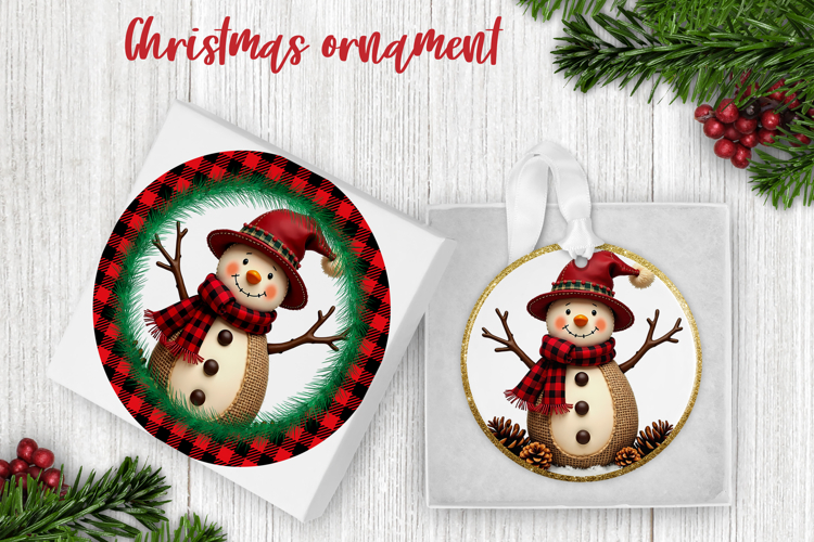Snowman ornaments PNG | Christmas sublimation design