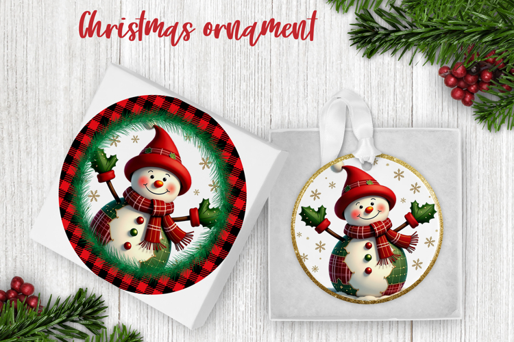 Snowman ornaments PNG | Christmas sublimation design