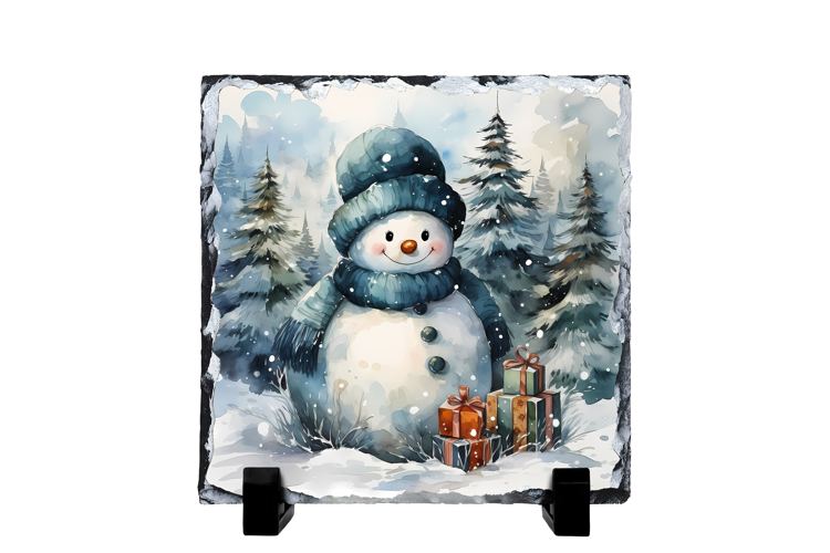 Christmas cute snowman slate PNG | Christmas sublimation