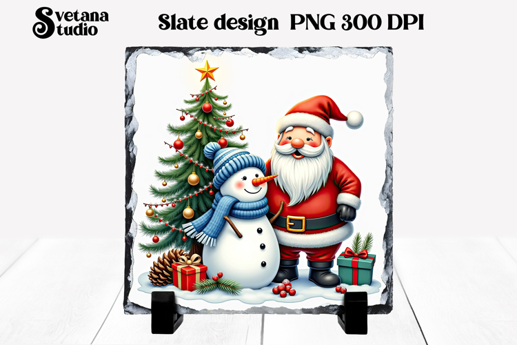 Christmas cute snowman slate | Christmas pillow sublimation
