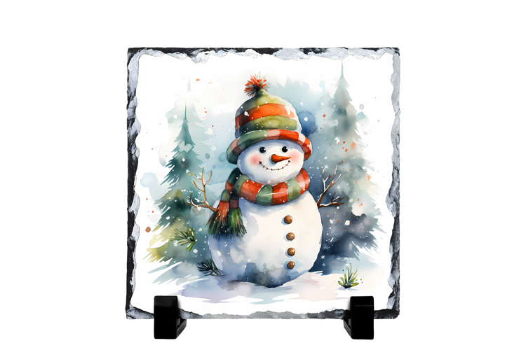 Christmas cute snowman slate PNG | Christmas sublimation