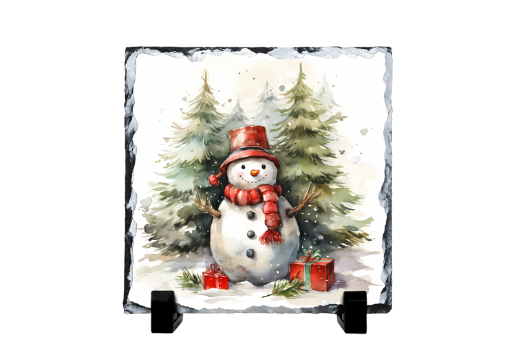 Christmas cute snowman slate PNG | Christmas sublimation