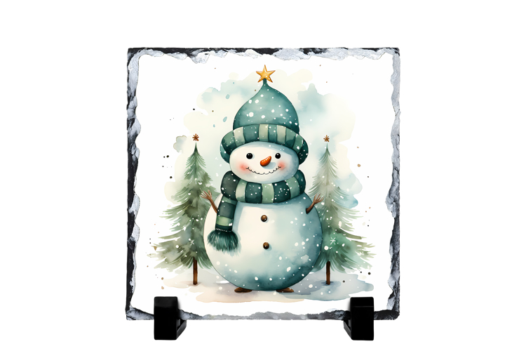 Christmas cute snowman slate PNG | Christmas sublimation