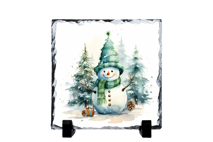 Christmas cute snowman slate PNG | Christmas sublimation