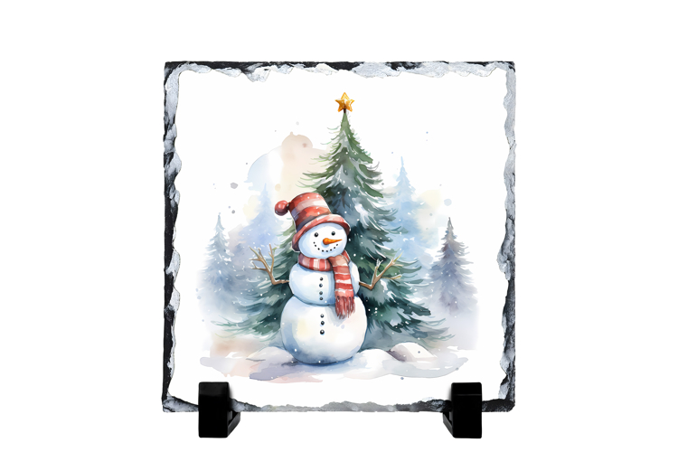 Christmas cute snowman slate PNG | Christmas sublimation
