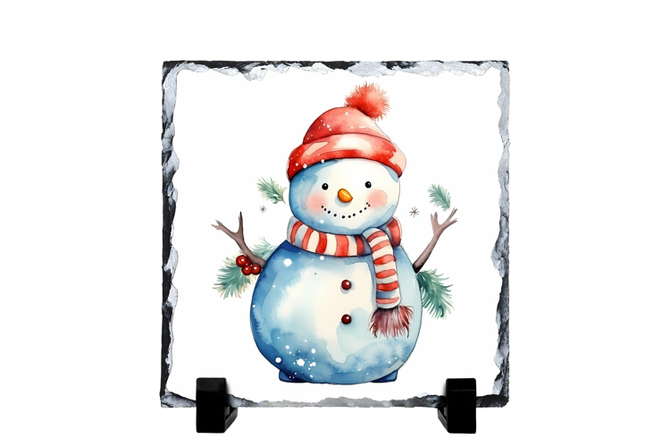 Christmas cute snowman slate PNG | Christmas sublimation