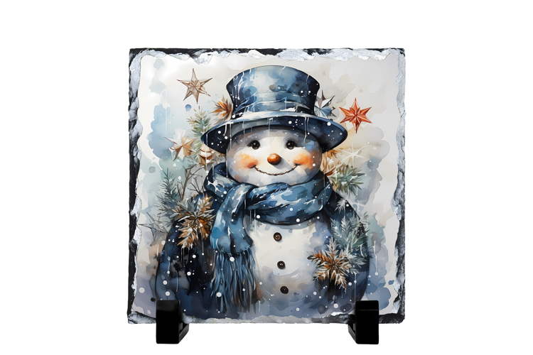 Christmas cute snowman slate PNG | Christmas sublimation