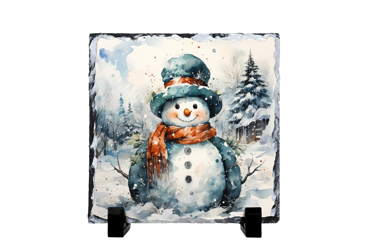 Christmas cute snowman slate PNG | Christmas sublimation