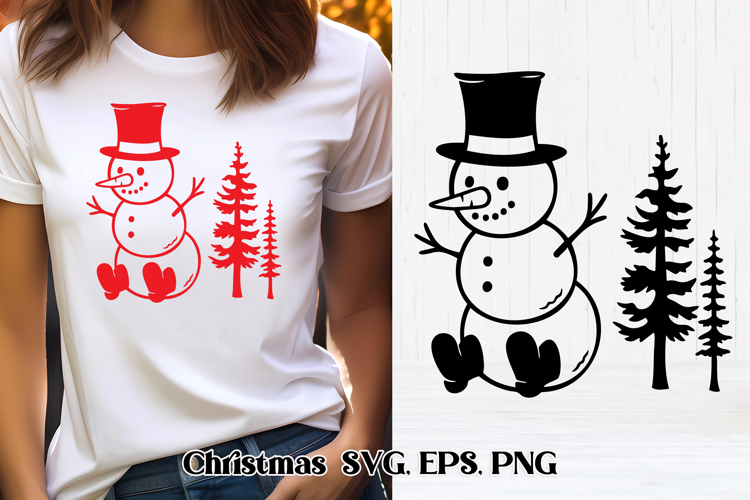 Cute Snowman Svg Image 8