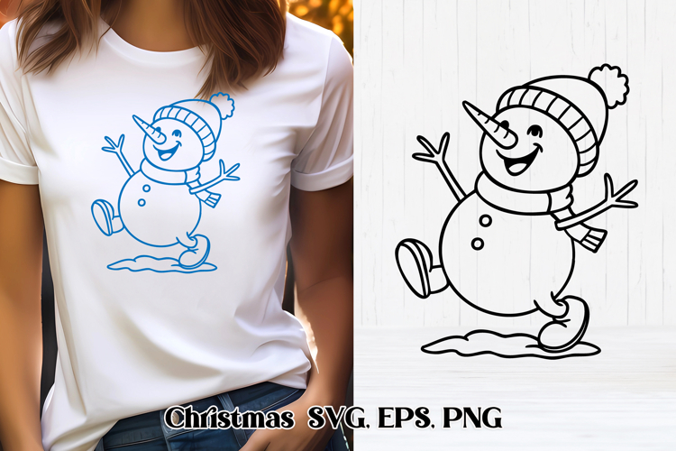 Cute Snowman Svg Image 6