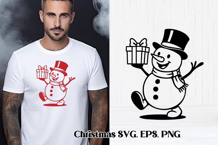 Cute Snowman Svg Image 5