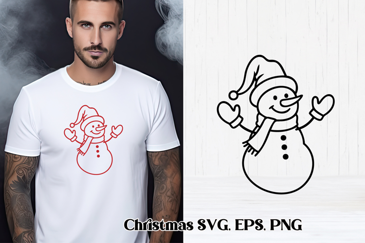 Cute Snowman Svg Image 4