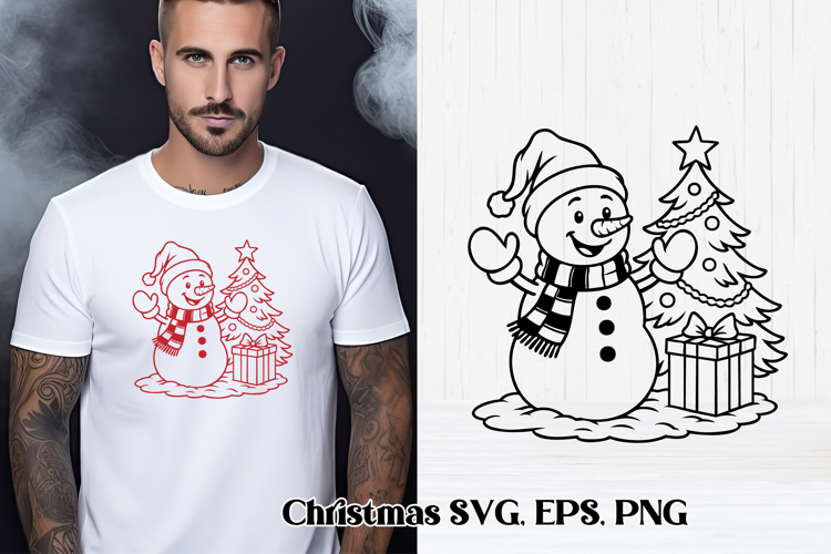 Cute Snowman Svg Image 3