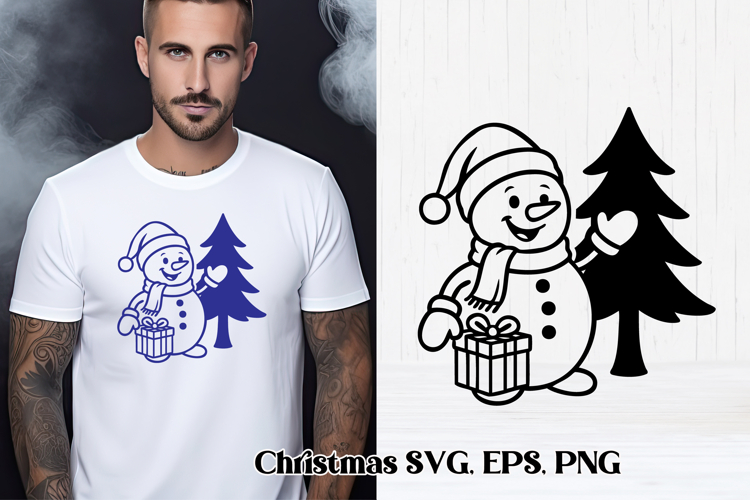 Cute Snowman Svg Image 2