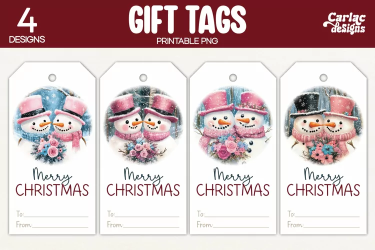 Christmas Gift Tags, Merry Christmas Printable Tags