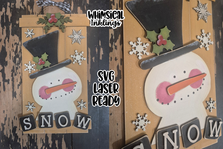 Snow Sign Laser SVG