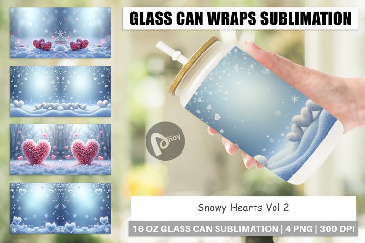 Glass Can Snow Hearts