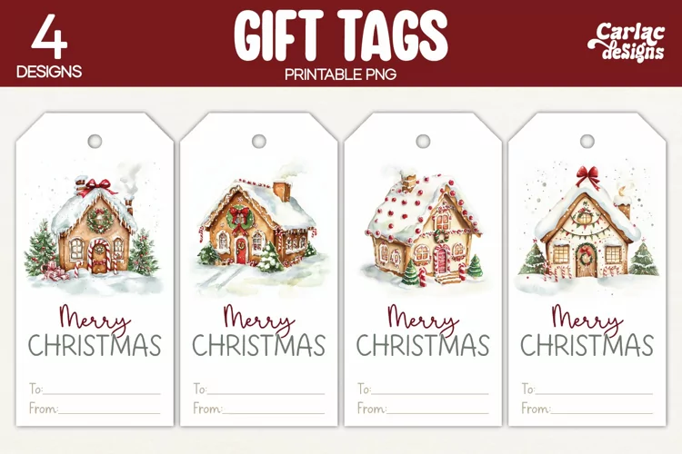 Christmas Gift Tags, Merry Christmas Printable Tags