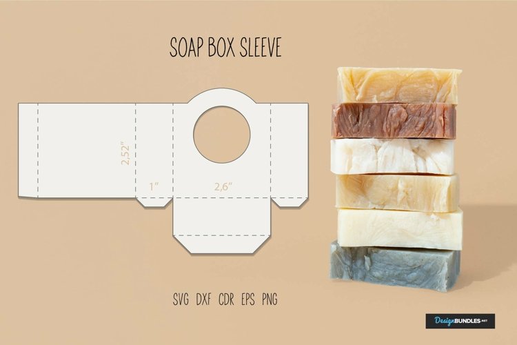 Soap box Sleeve template size: 2,6 1 2,52