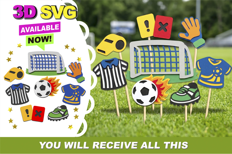 Soccer Sports 3D SVG