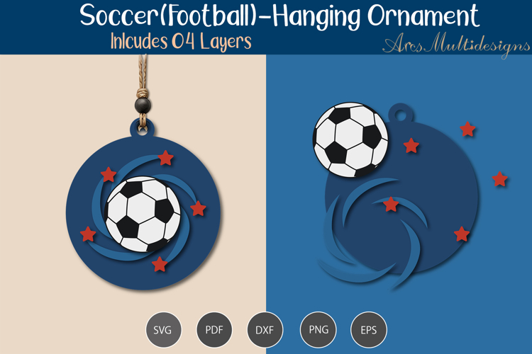 Hanging Soccer ball Ornament