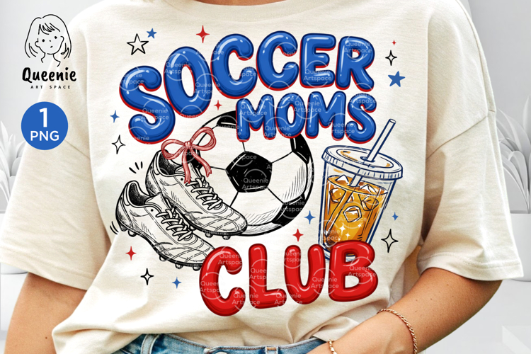 Soccer Moms Club Playful Game Day Sports Lover Png