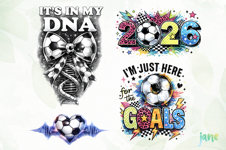 Soccer typography png