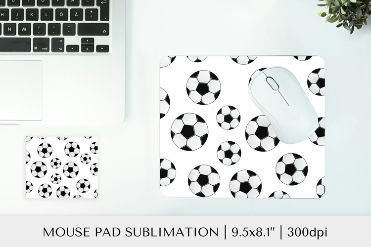 Soccer balls pad sublimation design. Sports mousepad 05